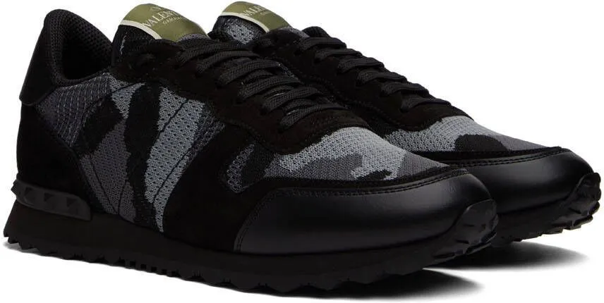 Valentino Garavani Black Rockrunner Sneakers