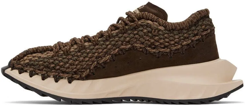 Valentino Garavani Brown Outdoor Crochet Sneakers