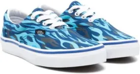 Vans Kids Era flame-print sneakers Blue