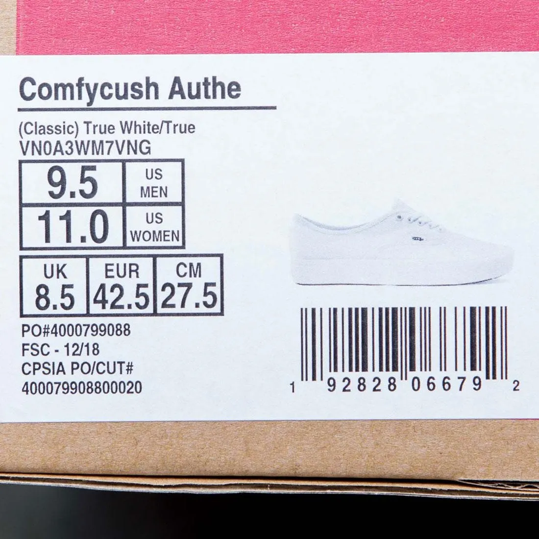 Vans Men Authentic - Comfy Cush (white / true white)