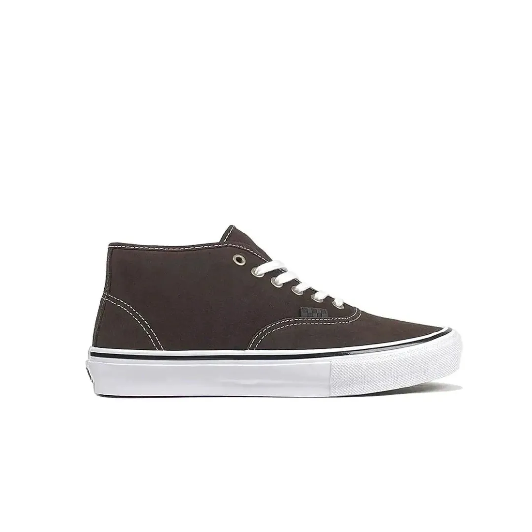 Vans Skate Authentic Mid VCU: Dark Brown / White