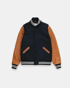 Varsity Jacket - Black / Rust