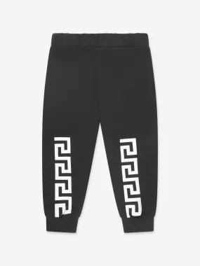 Versace Boys La Greca Logo Joggers in Black