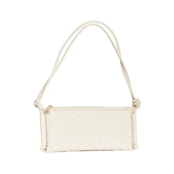 Vestirsi      VESTIRSI - DANIELLA TRIANGULAR WOVEN SHOULDER BAG (WHITE)