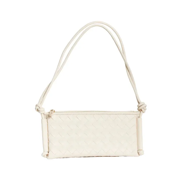 Vestirsi      VESTIRSI - DANIELLA TRIANGULAR WOVEN SHOULDER BAG (WHITE)