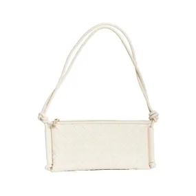 Vestirsi      VESTIRSI - DANIELLA TRIANGULAR WOVEN SHOULDER BAG (WHITE)