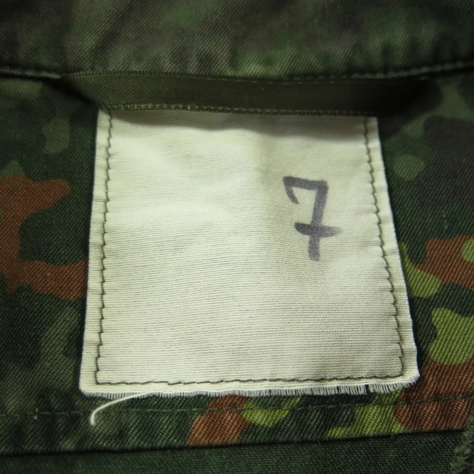 Vintage 90s German Camo Jacket Medium Shirt Flecktarn Camouflage Cotton