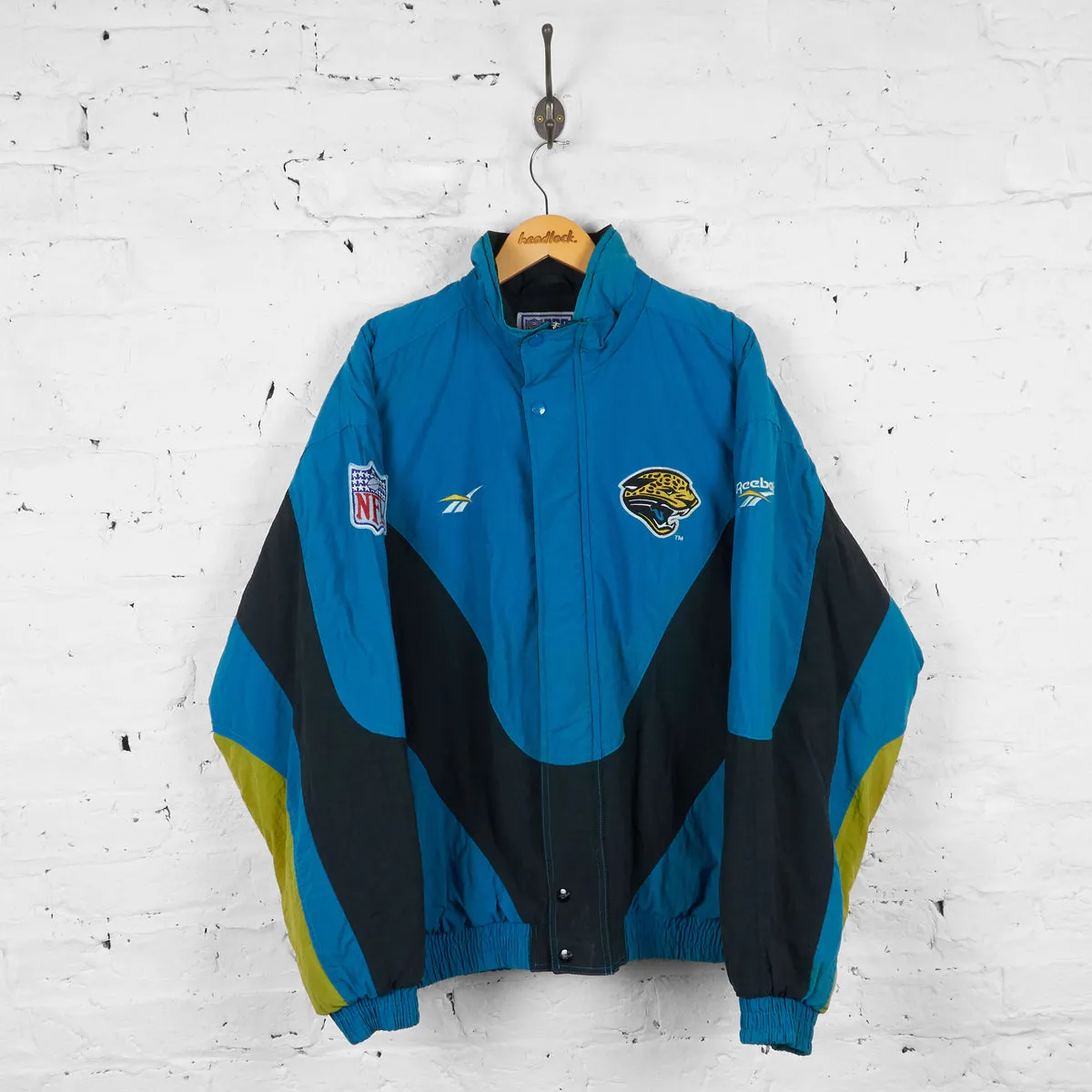 Vintage Reebok Jacksonville Jaguars Padded NFL Jacket - Blue - L