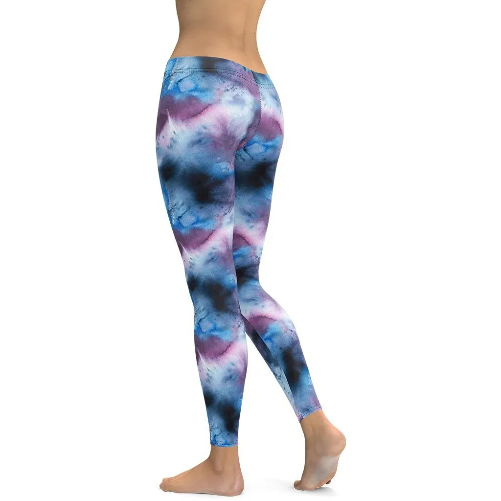 Watercolor Tie Dye Leggings