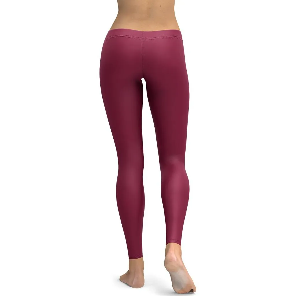 Wine Burgundy Leggings