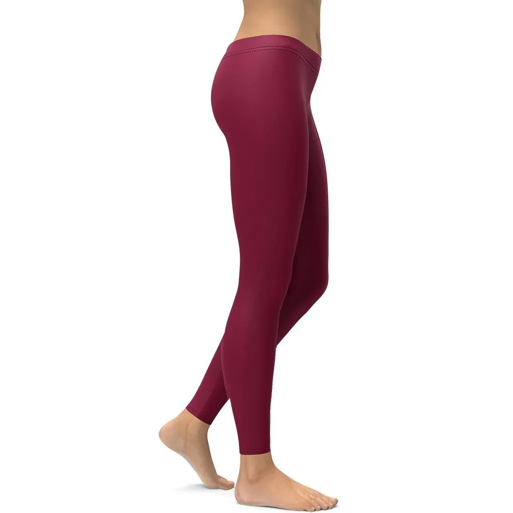 Wine Burgundy Leggings