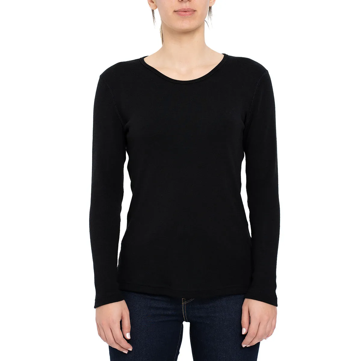 Women's 250 Thermal Long Sleeve Crew Black