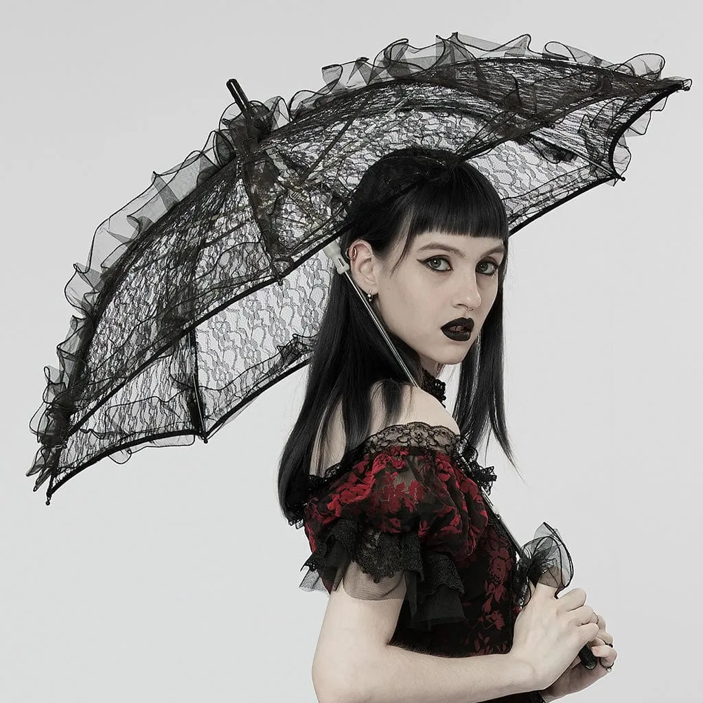 Women's Gothic Ruffles Lace Umbrella