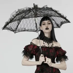 Women's Gothic Ruffles Lace Umbrella