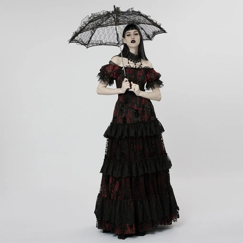 Women's Gothic Ruffles Lace Umbrella