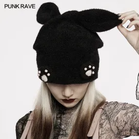 Women's Lolita Long-ear Pawprint Hat