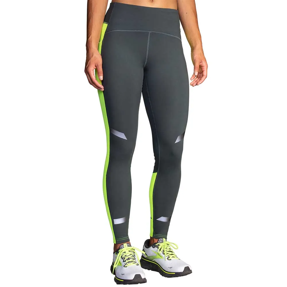 Women's Run Visable Thermal Tight - Asphalt/Nightlife