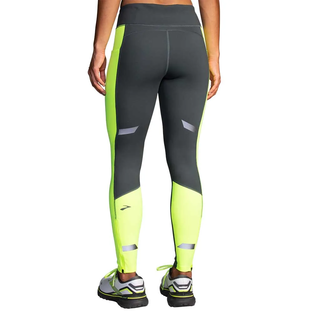 Women's Run Visable Thermal Tight - Asphalt/Nightlife