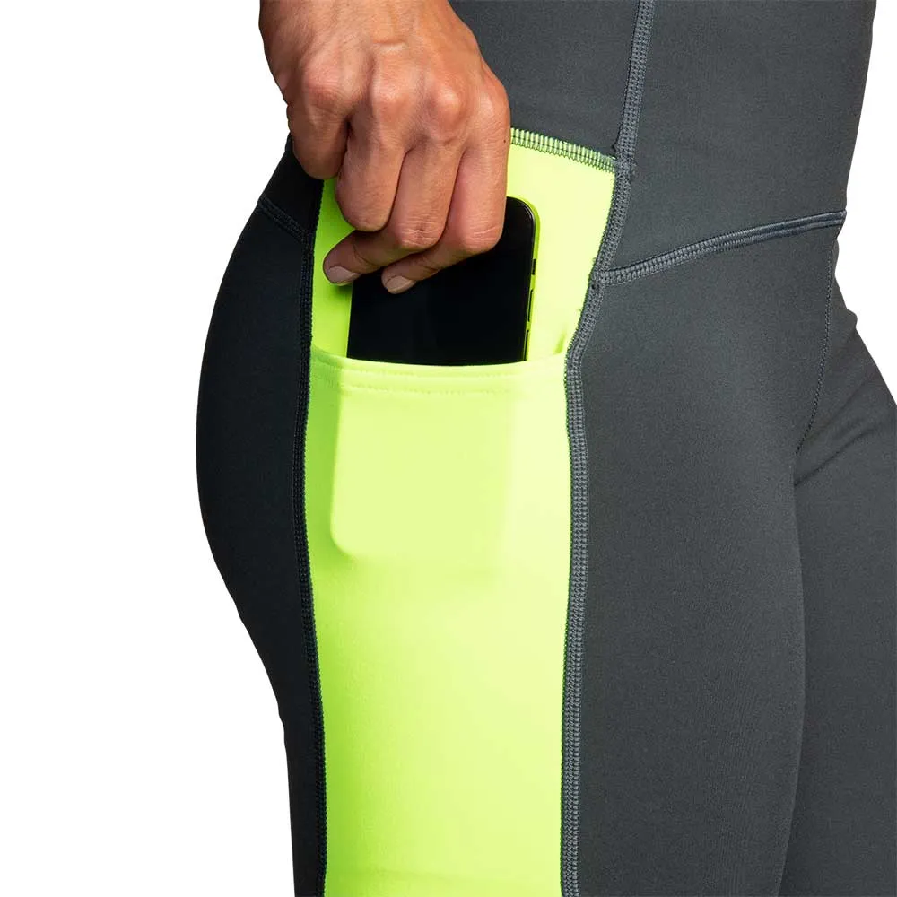 Women's Run Visable Thermal Tight - Asphalt/Nightlife