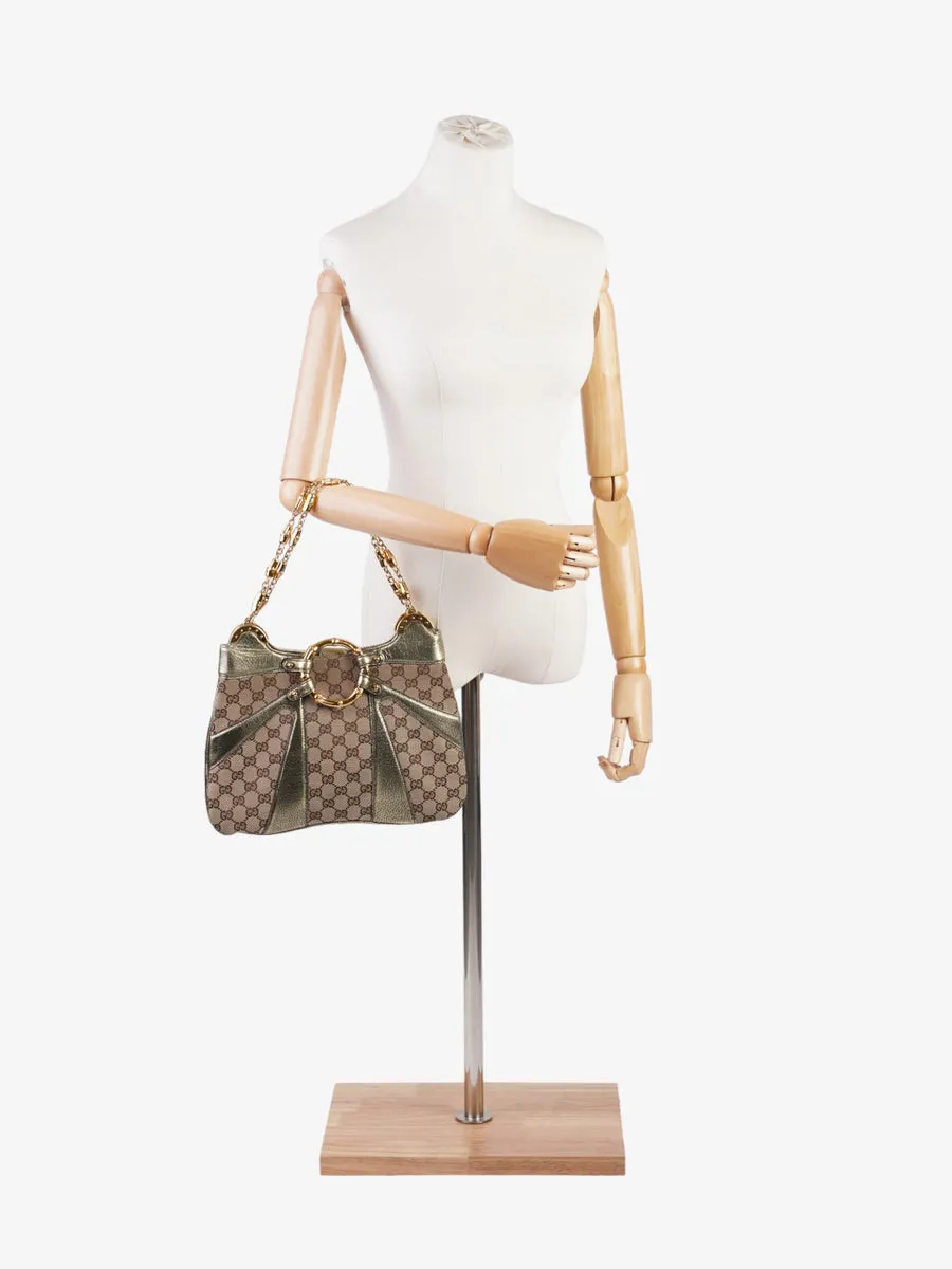 x Tom Ford Bamboo Chain Shoulder Bag GG Supreme / Metallic Canvas