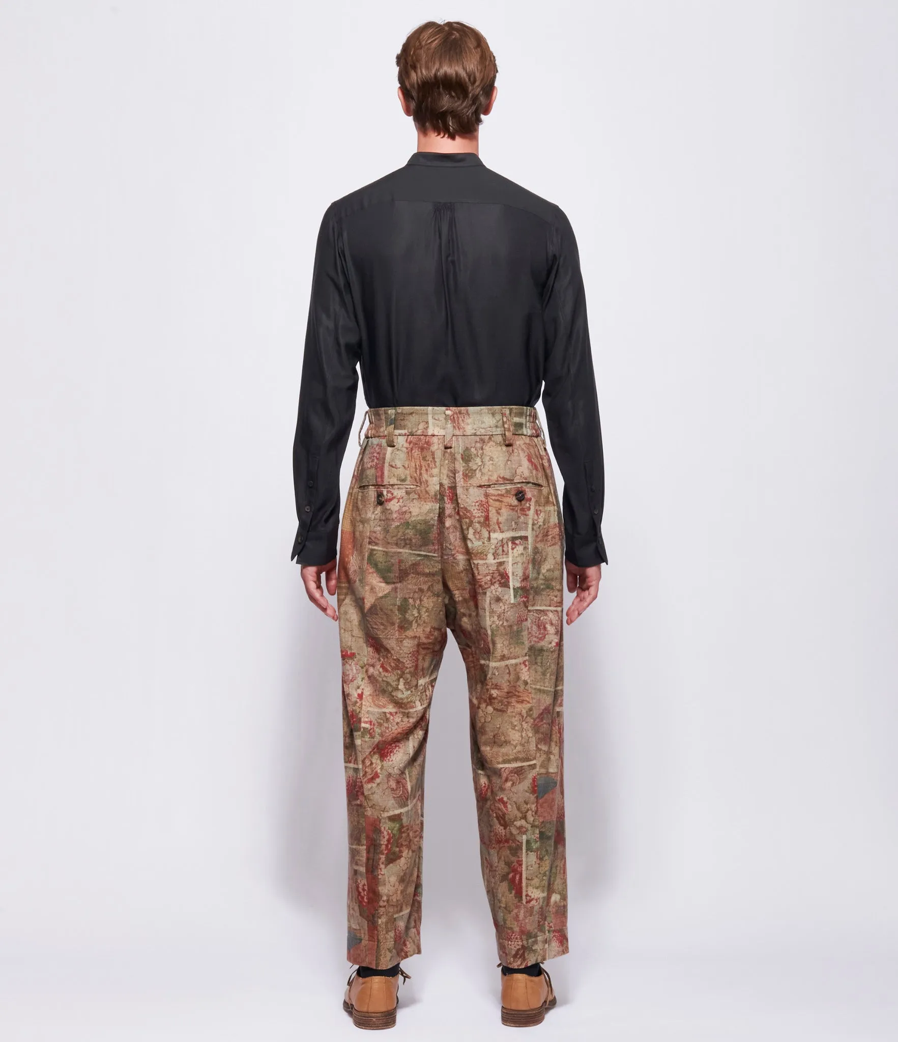 Ziggy Chen Mens Corduroy Wide-Leg Trousers